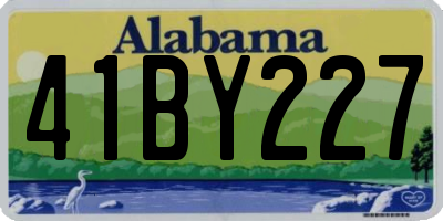 AL license plate 41BY227