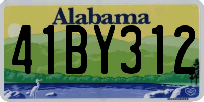 AL license plate 41BY312
