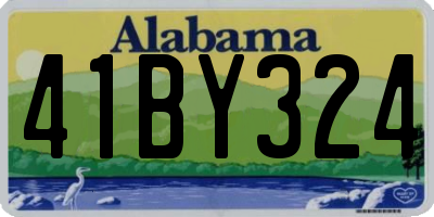 AL license plate 41BY324