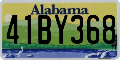 AL license plate 41BY368