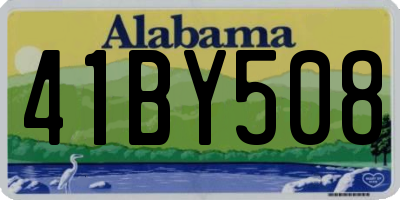 AL license plate 41BY508