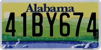 AL license plate 41BY674