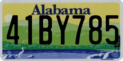 AL license plate 41BY785