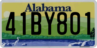 AL license plate 41BY801