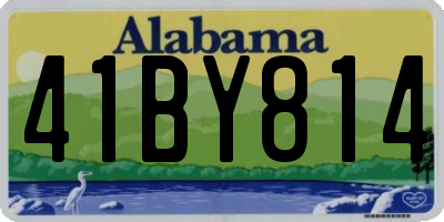 AL license plate 41BY814