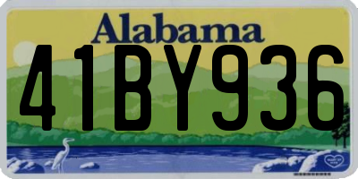 AL license plate 41BY936