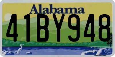 AL license plate 41BY948