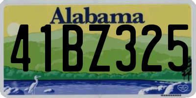 AL license plate 41BZ325