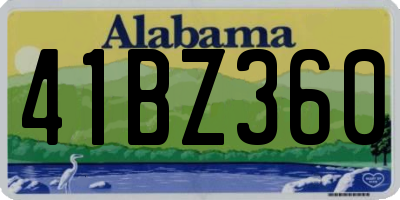 AL license plate 41BZ360