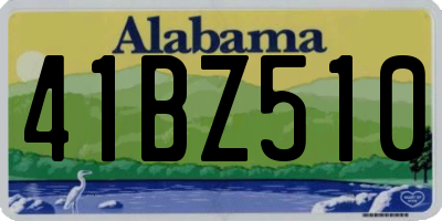 AL license plate 41BZ510