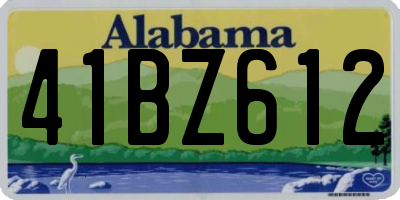 AL license plate 41BZ612