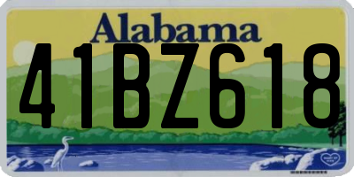 AL license plate 41BZ618