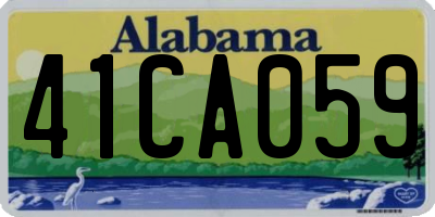AL license plate 41CA059