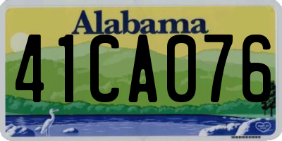 AL license plate 41CA076