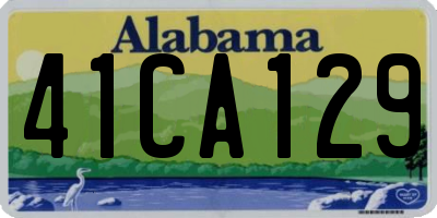 AL license plate 41CA129