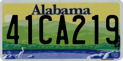 AL license plate 41CA219