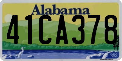 AL license plate 41CA378