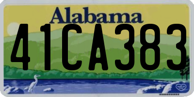 AL license plate 41CA383