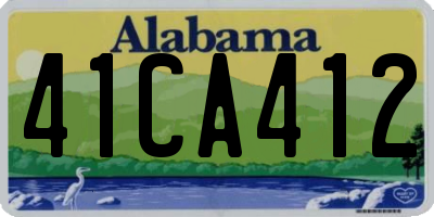 AL license plate 41CA412