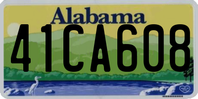 AL license plate 41CA608