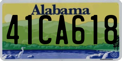 AL license plate 41CA618