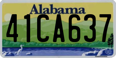 AL license plate 41CA637