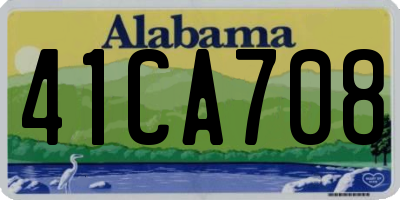 AL license plate 41CA708
