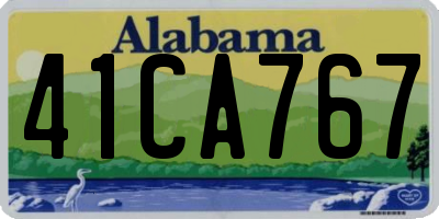 AL license plate 41CA767