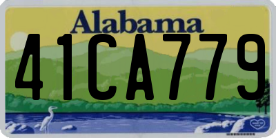 AL license plate 41CA779