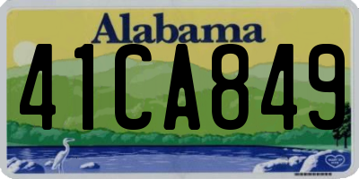AL license plate 41CA849