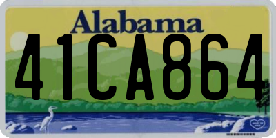 AL license plate 41CA864