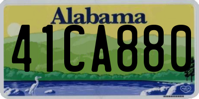 AL license plate 41CA880