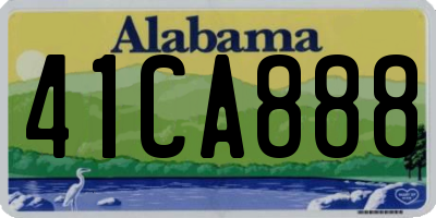 AL license plate 41CA888