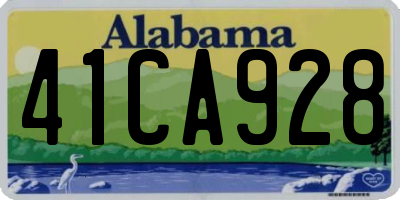 AL license plate 41CA928