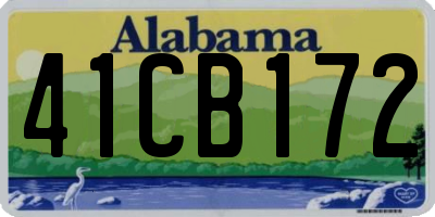 AL license plate 41CB172