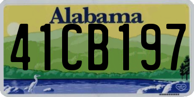 AL license plate 41CB197