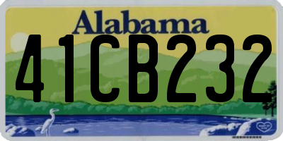 AL license plate 41CB232