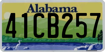 AL license plate 41CB257