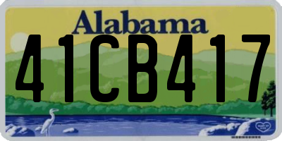 AL license plate 41CB417