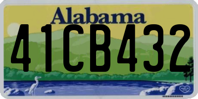AL license plate 41CB432