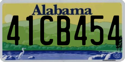 AL license plate 41CB454