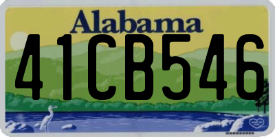 AL license plate 41CB546