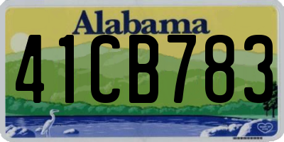 AL license plate 41CB783