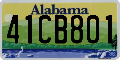 AL license plate 41CB801