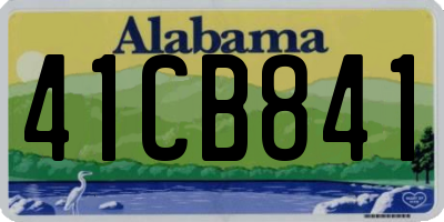 AL license plate 41CB841