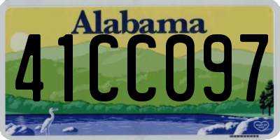 AL license plate 41CC097