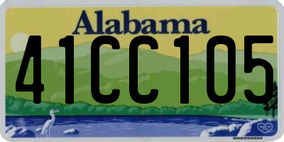 AL license plate 41CC105