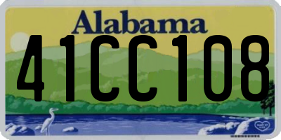 AL license plate 41CC108