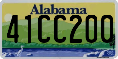 AL license plate 41CC200