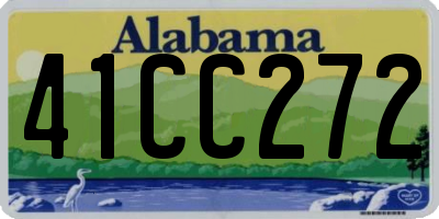 AL license plate 41CC272
